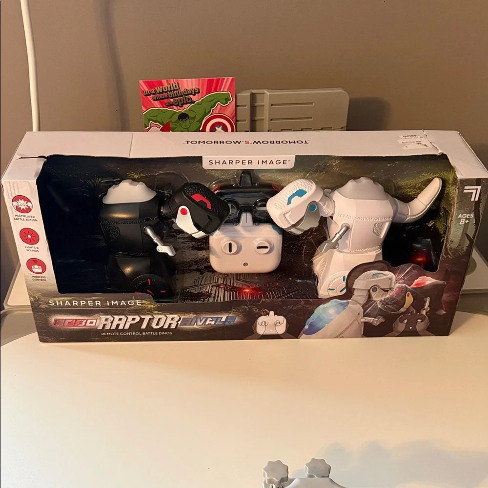 Sharper Image Raptor Remote Control Battle Dinos - Black and White